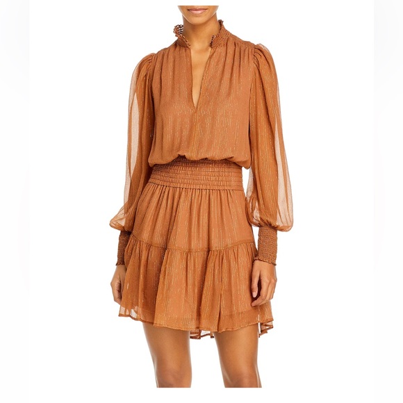 A.L.C. Silk metallic thread “Silvie” mini dress - Picture 2 of 5